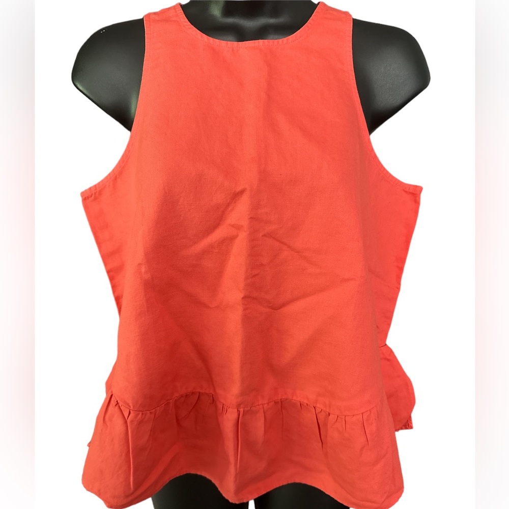 ANN TAYLOR Pink Sleeveless Peplum Top